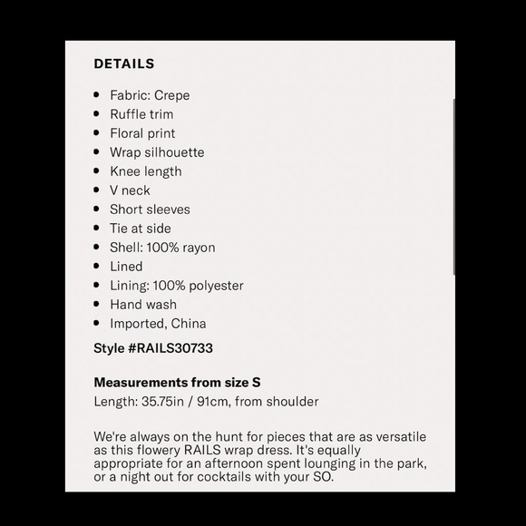 Rails Koreen Hearts Wrap Dress. PRICE FIRM. - Picture 5 of 14